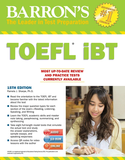 کتاب Barrons TOEFL iBT 15th